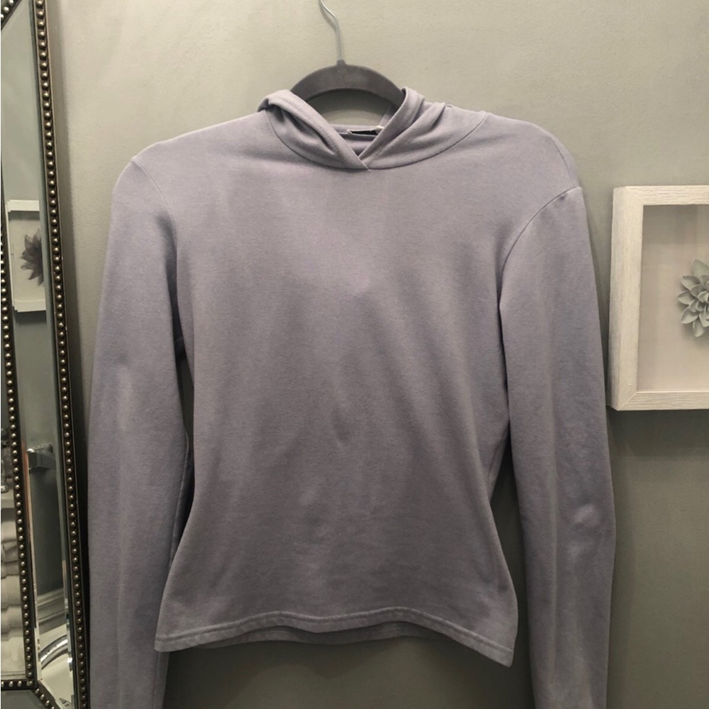Susana Monaco Stretchy Hoodie S powdery blue/ lavender